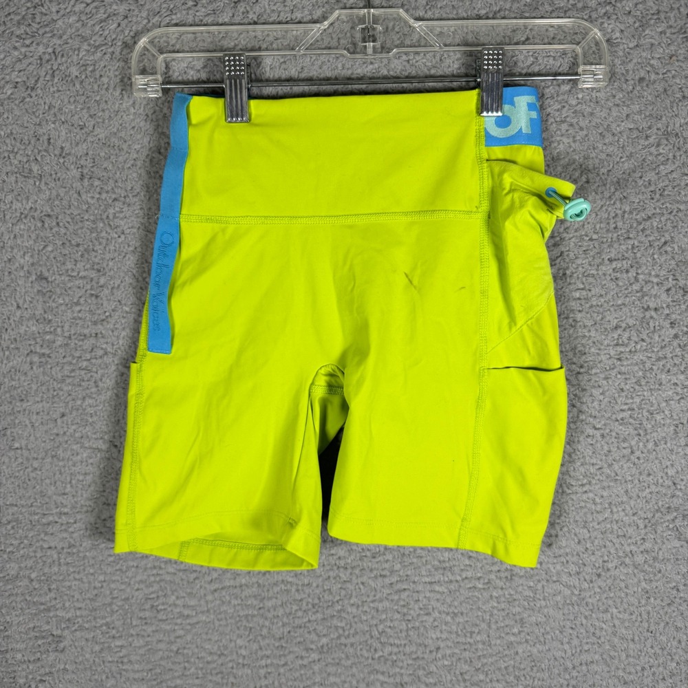 Outdoor Voices x Disney Mickey & Co Goofy Neon Lime Green Shorts Womens XS